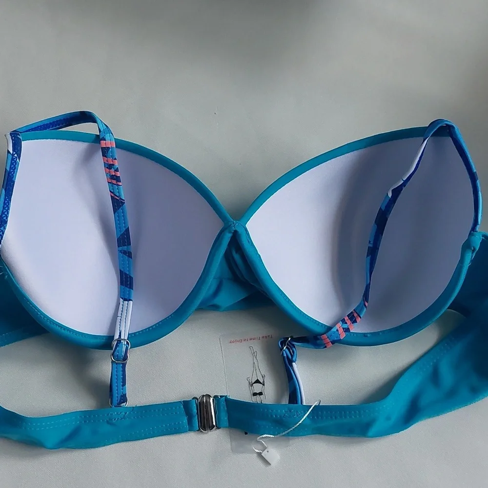 JFAN Women's Plus bikini set two piece  blue size‎ XXL